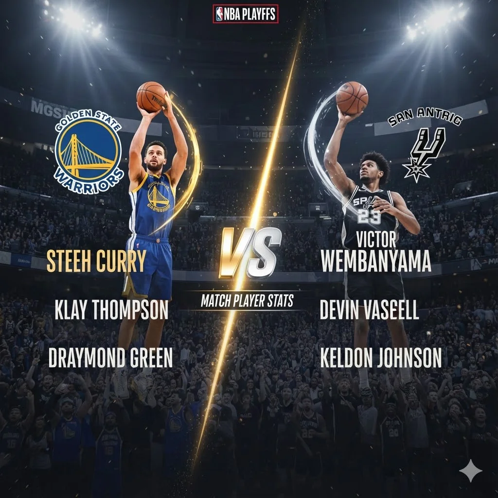 golden state warriors vs san antonio spurs match player stats